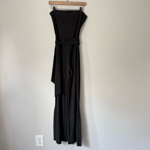 Charlotte Russe Black Strapless Maxi Dress
